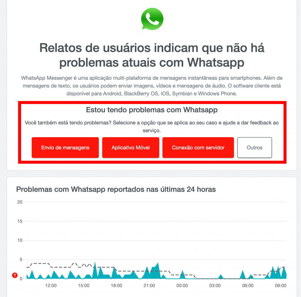 Como identificar problemas no WhatsApp